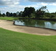 The Experience at Koele's front side includes several lakes.