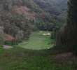 Standing on the tee at Koele's 17 has you looking down - and down.