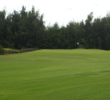 The 529-yard par-5 12th on the Arnold Palmer Course at Turtle Bay Resort is reachable in two, but risky with water left of the green.