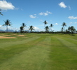 A pair of bunkers down the left side are to be avoided on the sixth hole of the A side at the Hawaii Prince Golf Club.