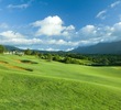 No. 18 is a long par 4 played to an elevated green on the Prince Course at Princeville resort. 