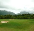 The 16th hole is the shortest of the par 3s at Puakea Golf Club.