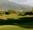 The third hole at the Dunes at Maui Lani Golf Course is a short par 3 played to a protected green. 