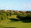 The 10th hole at the Dunes at Maui Lani Golf Course plays severely downhill from an elevated tee. 