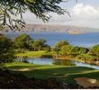 A large double green is shared by the 10th and 17th holes on the Emerald Course at Wailea Golf Club.