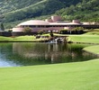 The par-5 18th hole at King Kamehameha Golf Club heads back toward the Frank Lloyd Wright-designed clubhouse. 