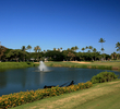 Royal Ka'anapali golf course's 17th hole is a short par 4 played over water.