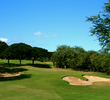 The short par-4 fourth hole at Kahili Golf Course plays to a well-guarded, elevated green. 