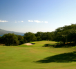 The 10th hole at Kahili G.C. is a long par 4 that plays along the slopes of the West Maui Mountains. 