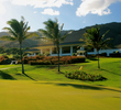 The par-5 ninth hole at Kahili Golf Course finishes in front of the clubhouse. 