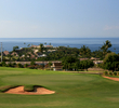 The par-4 ninth hole at Ka'anapali Kai plays downhill toward the ocean. 