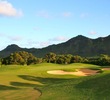 The 17th hole on Puakea Golf Course is a long par 4 that plays with some wind at your back.