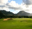 Puakea Golf Course's downwind, par-4 14th hole has a slightly elevated green.