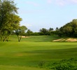 The 11th hole on the Emerald Course at Wailea Golf Club is a long, uphill par 5. 