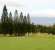 The par-5 fifth hole at Pukalani Country Club plays to an elevated green. 