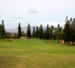 The sixth hole at Pukalani Country Club is a sharp dogleg right. 