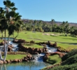 A waterfall adds beauty to the 12th hole at Ko Olina Golf Club on Oahu. 
