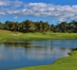The par-3 13th hole at Ewa Beach Golf Club flies over water. 