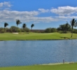 A pond at the 18th hole finishes the day at Ewa Beach Golf Club. 