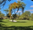 Trees block the left side of the third green at Ewa Beach Golf Club. 