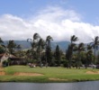 The 18th hole on the Kaanapali Kai Course finishes in front of the Paradise Grill. 