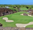 The 17th hole on the North Course at Mauna Lani Resort sits in a lava bowl. 