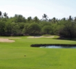 The 14th hole of the Francis H. I'i Brown North golf course at Mauna Lani Resort shouldn't be hard at just 131 yards, but the pond makes things interesting. 
