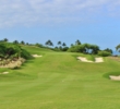 The demanding fourth hole at Mauna Kea Golf Course climbs uphill. 