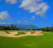 The well bunkered par-5 second hole at Makai Golf Club can play as long as 611 yards.