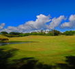 The eighth on Kauai Lagoons' Kiele Mauka nine is a medium-length par 3 with a small green protected by water and a bunker.