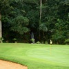 The waterfall is finally back on the 13th hole of the Prince golf course at Princeville resort on Kauai.
