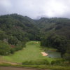 A view from The Experience at Koele's 17th tee box – a 250-foot drop