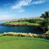 View of the par-3 3rd hole at Mauna Kea Golf Course