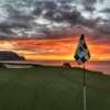 Sunset view from a green at Princeville Makai Golf Club - Makai Course