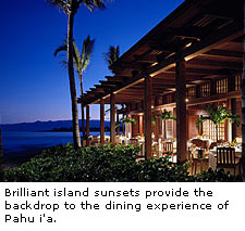Dining experience at Pahu i'a