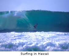 Surfing in Hawaii