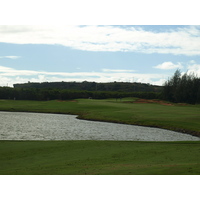 The par-5 third on the Arnold Palmer Course at Turtle Bay Resort is a medium length par-5 that can play extremely long into the prevailing wind.