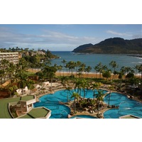 Kauai Lagoons Golf Club is located next to the Kauai Marriott Resort on Kalapaki Beach.