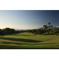 The par-4 15th hole on Wailea Golf Club's Old Blue course heads uphill away from the ocean.