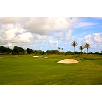 The first hole on the Kiele Moana nine at Kauai Lagoons Golf Club is a brand new par 5.