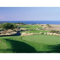 The views, such as this one on the 15th, are terrific at Hapuna Golf Course on the Big Island.