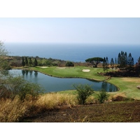 Another signature hole at Kona Country Club's Mountain Course is the par-3 14th, which plays from an elevated tee.