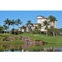 The eighth hole is one of four strong par 3s at the Ko Olina Golf Club. 