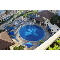 The circular pool at JW Marriott Ihilani Ko Olina Resort & Spa is a popular spot for relaxing. 