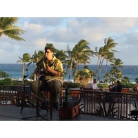 Not everything takes place on the golf course. Here's a little entertainment with the Pacific Ocean as a backdrop at the Grand Hyatt Kauai Resort & Spa.